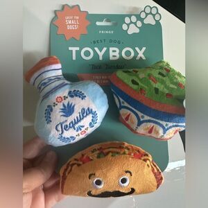 TOYBOX Tequila Guacamole Dip & Taco Plush Squeaky Small Dog Toys